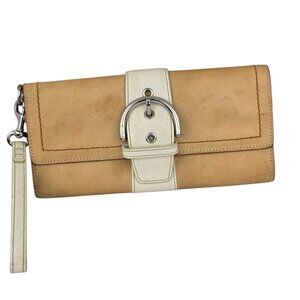 Coach Wristlet Tan Leather Wallet